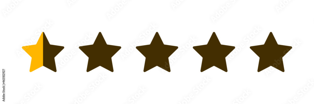 Obraz premium Four And A Half Star Rating Illustration Vector