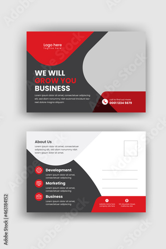 Business postcard design template