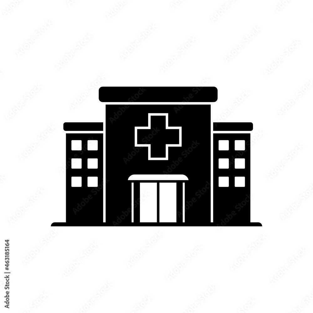 Hospital icon design template illustration vector isolated Hospital icon design template illustration vector isolated