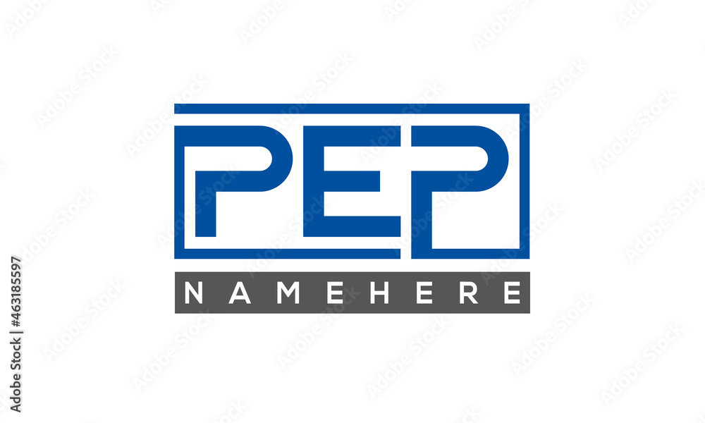 PEP creative three letters logo