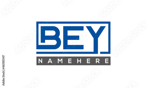 BEY creative three letters logo
