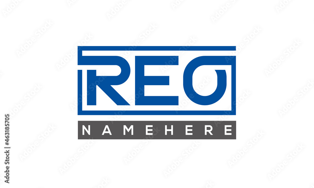 REO creative three letters logo REO creative three letters logo