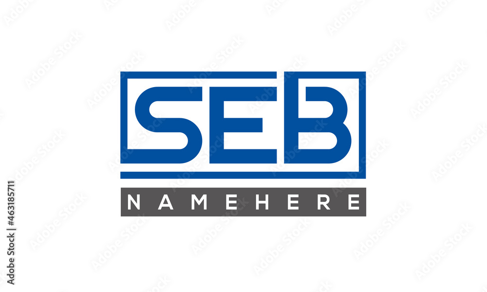 SEB creative three letters logo SEB creative three letters logo