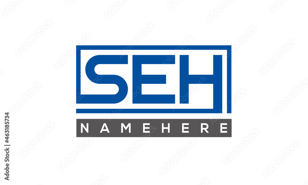 SEH creative three letters logo SEH creative three letters logo