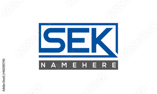 SEK creative three letters logo 
