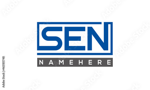 SEN creative three letters logo	