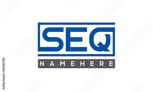 SEQ creative three letters logo	