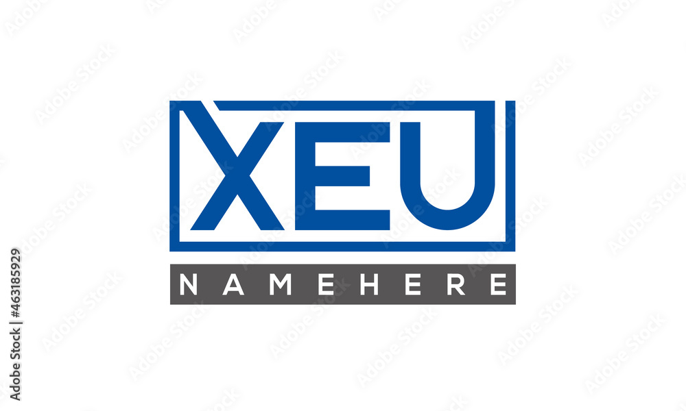 XEU creative three letters logo XEU creative three letters logo