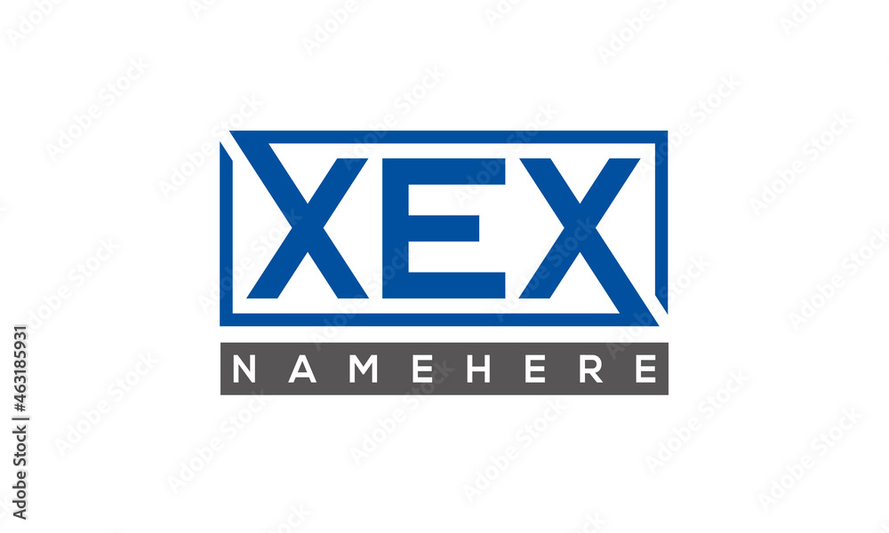 XEX creative three letters logo XEX creative three letters logo