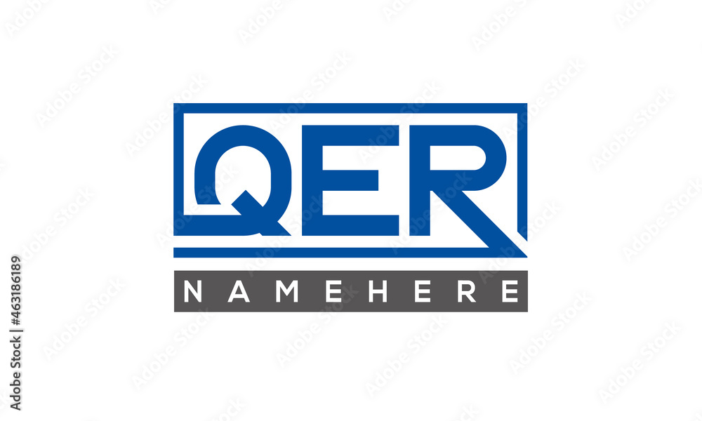 QER creative three letters logo QER creative three letters logo