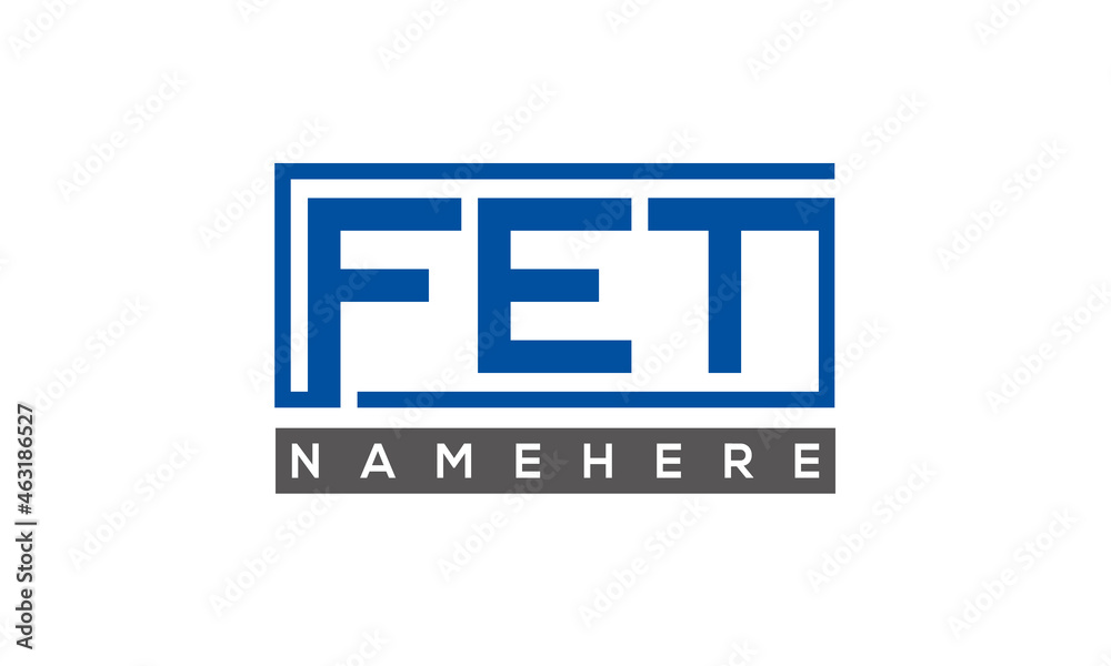 FET creative three letters logo FET creative three letters logo