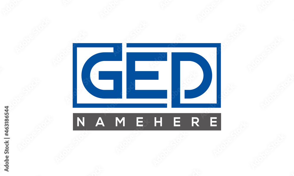 GED creative three letters logo GED creative three letters logo