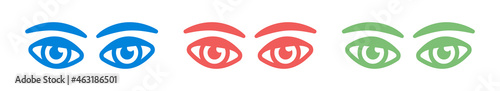 Human eyes with eyebrow icon vector illustration.