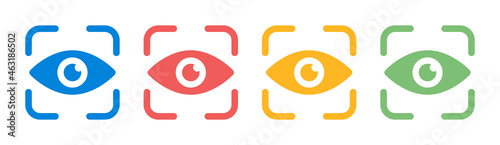 Eye scanner vector icon. Retina scan icon.