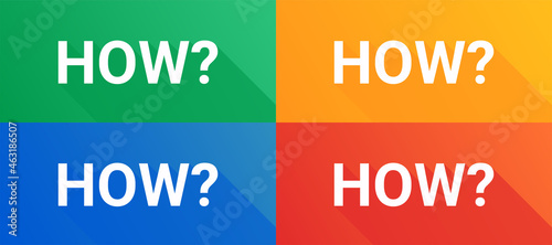 How text with question mark icon on color background.