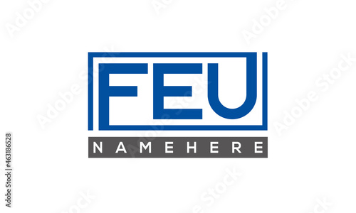 FEU creative three letters logo 