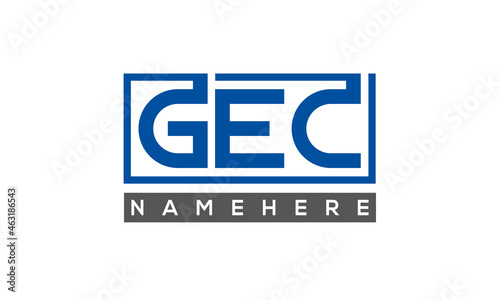 GEC creative three letters logo	