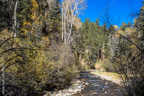 The Pecos River in New Mexico’s Pecos River Canyon State Park in the Sangre de Cristo Mountains photo