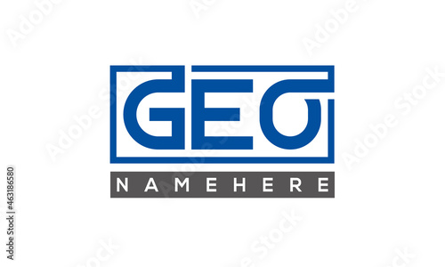 GEO creative three letters logo	
