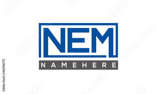 NEM creative three letters logo