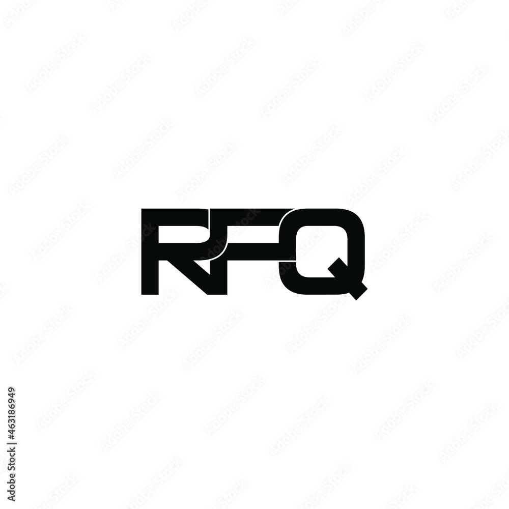 rfq initial letter monogram logo design