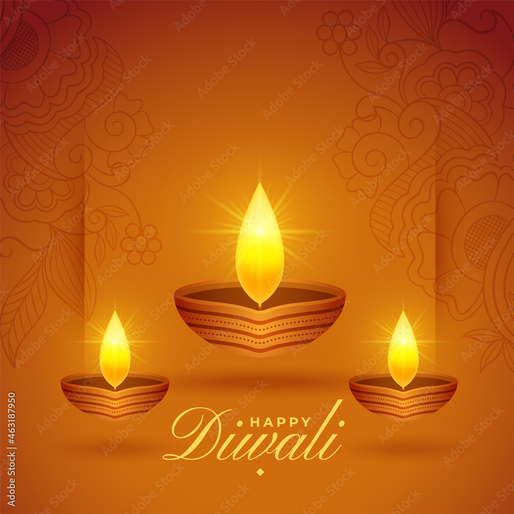 glowing diwali oil lamps festival background glowing diwali oil lamps festival background