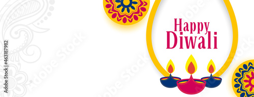 indian style happy diwali web header banner