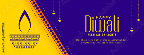 nice indian style happy diwali banner design