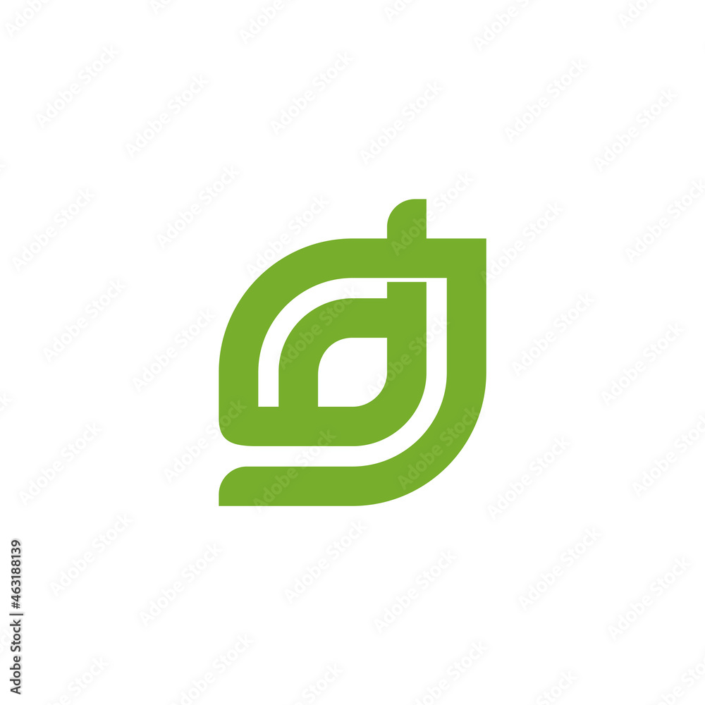 letter d e green leaf ecology design logo vector letter d e green leaf ecology design logo vector