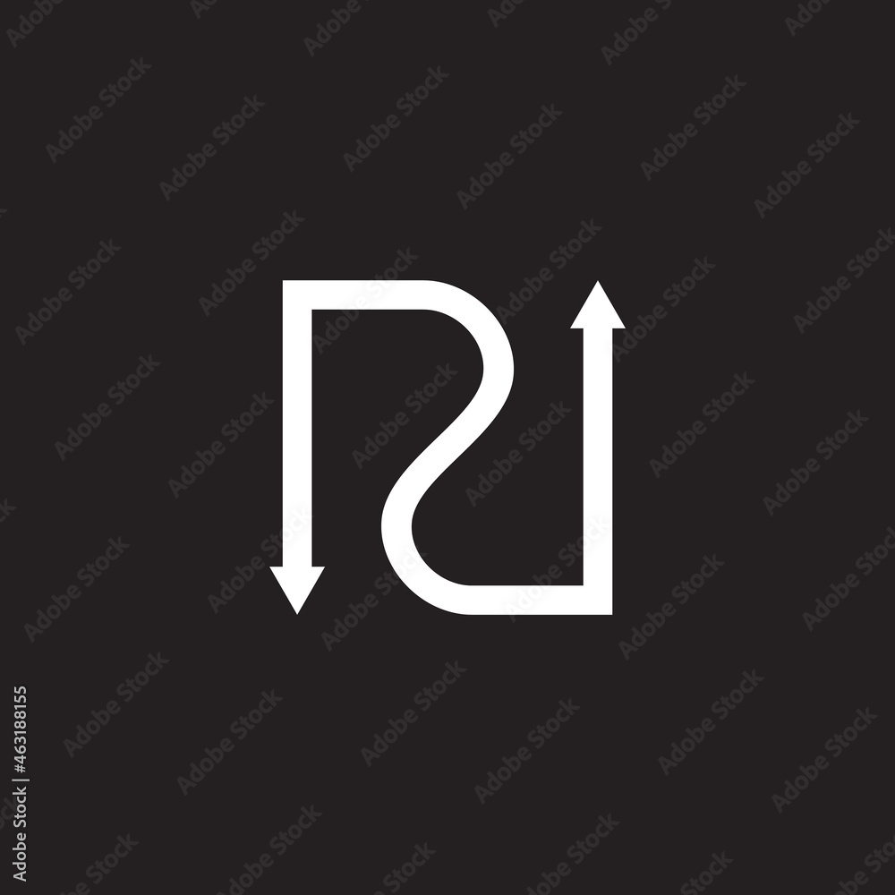 letter rd curve geometric arrow logo vector letter rd curve geometric arrow logo vector
