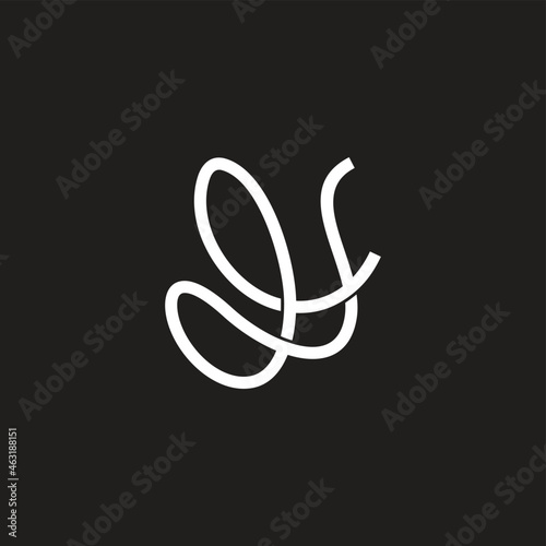 letter h linked overlapping thread design logo vector