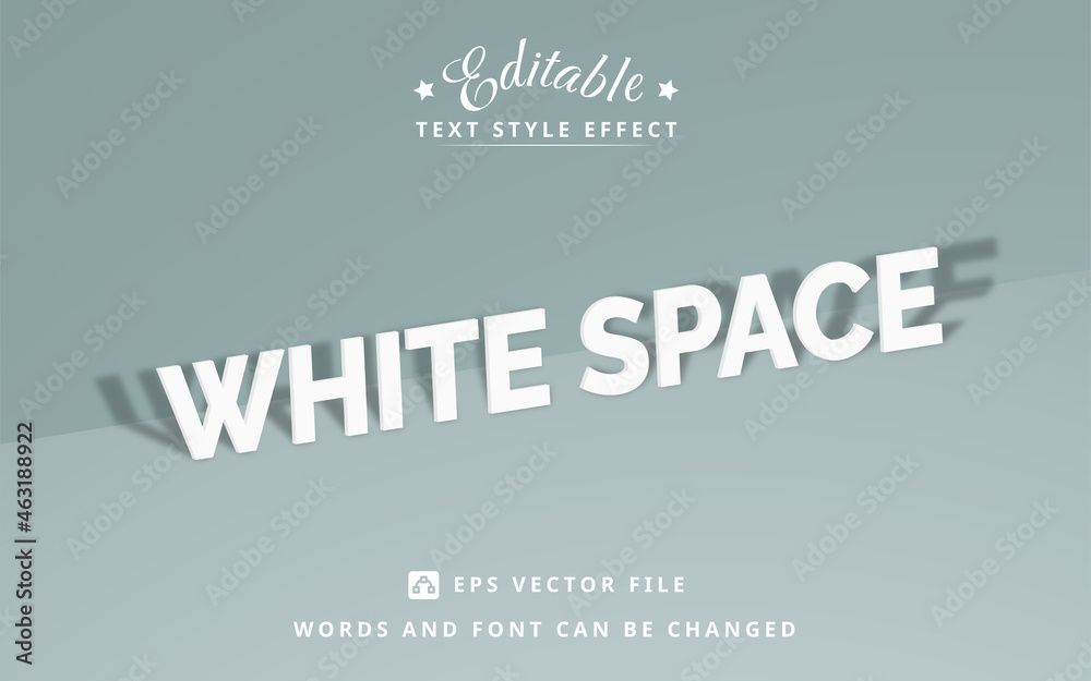 White Space Editable Text Effect