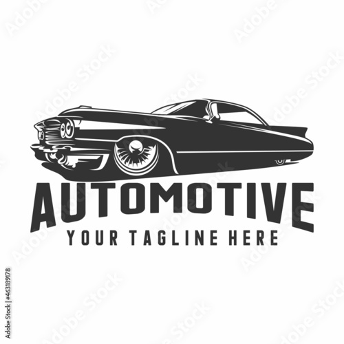 very unique classic car image graphic icon logo design abstract concept vector stock. Can be used as a symbol related to transportation or automotive