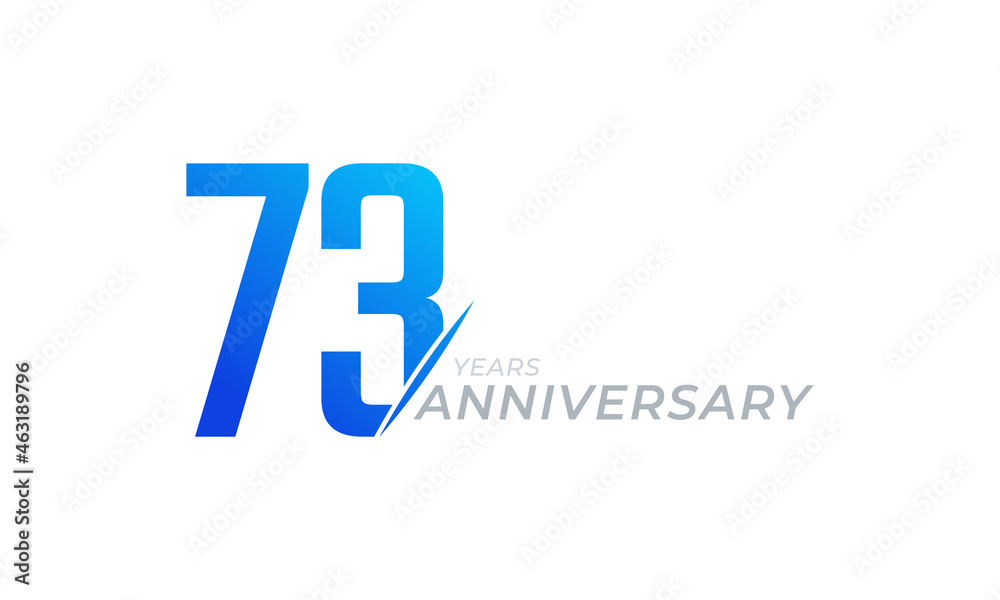 73 Year Anniversary Celebration Vector. Happy Anniversary Greeting Celebrates Template Design Illustration 73 Year Anniversary Celebration Vector. Happy Anniversary Greeting Celebrates Template Design Illustration