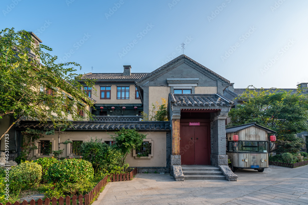 Chinese-style buildings in Dongyi Town, Rizhao, China