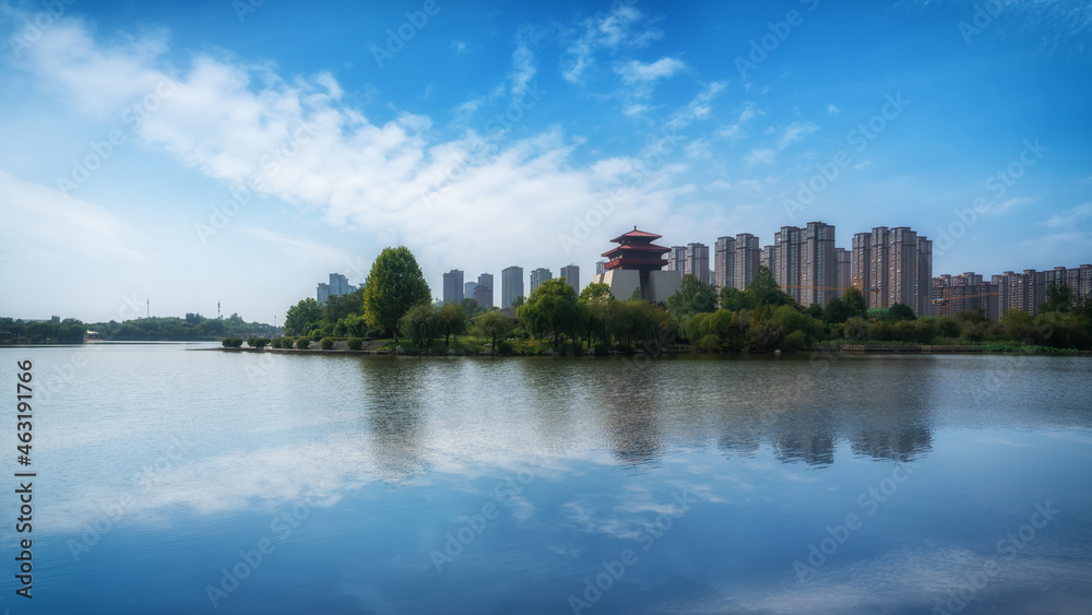 Donghu Park, Zaozhuang City, Shandong, China Donghu Park, Zaozhuang City, Shandong, China