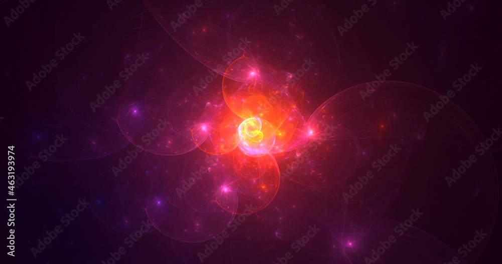Fototapeta premium 3D rendering abstract multicolor fractal light background
