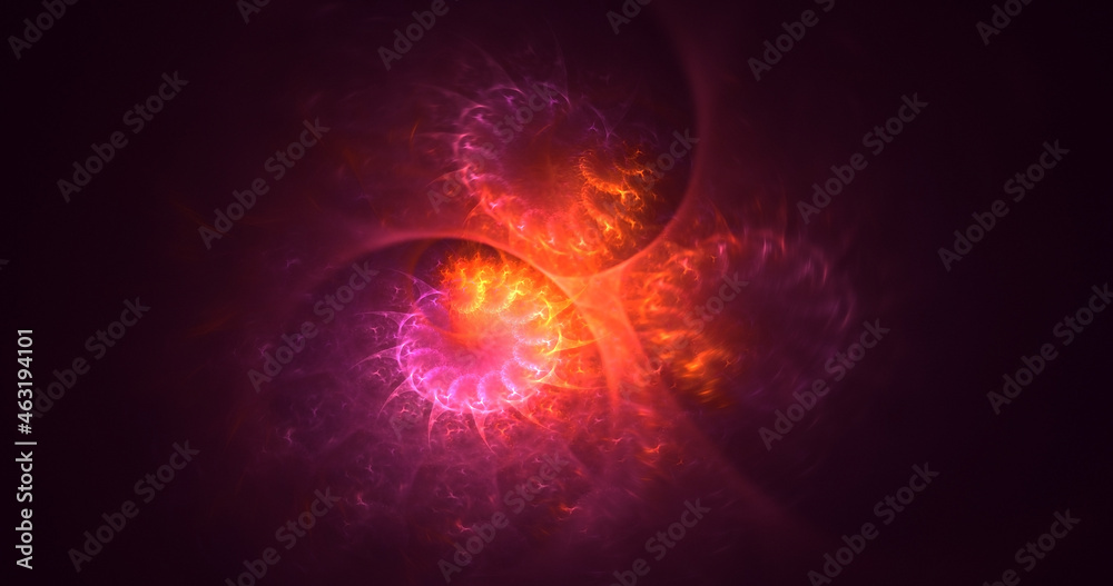 Fototapeta premium 3D rendering abstract multicolor fractal light background