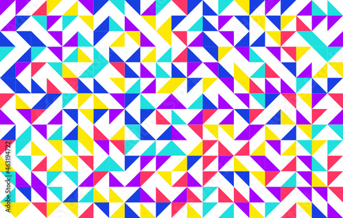 Colorful abstract geometric pattern, seamless bauhaus style design, graphic modern pattern, repeating geometric pattern, modern style vector illustration