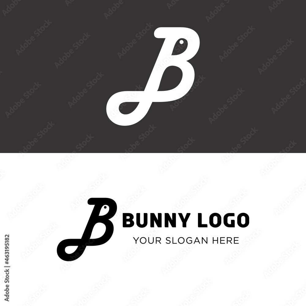 Bunny Rabbit creative iconic B letter brand Logo Design Bunny Rabbit creative iconic B letter brand Logo Design