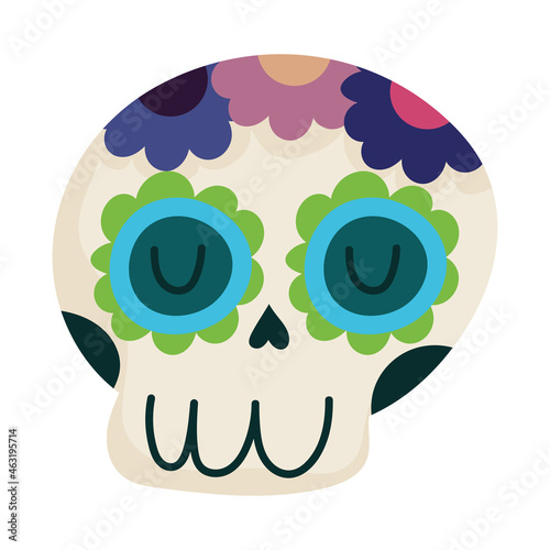 cartoon sugar skull