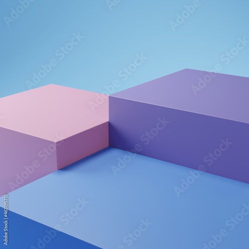 3d illustration pastel podium