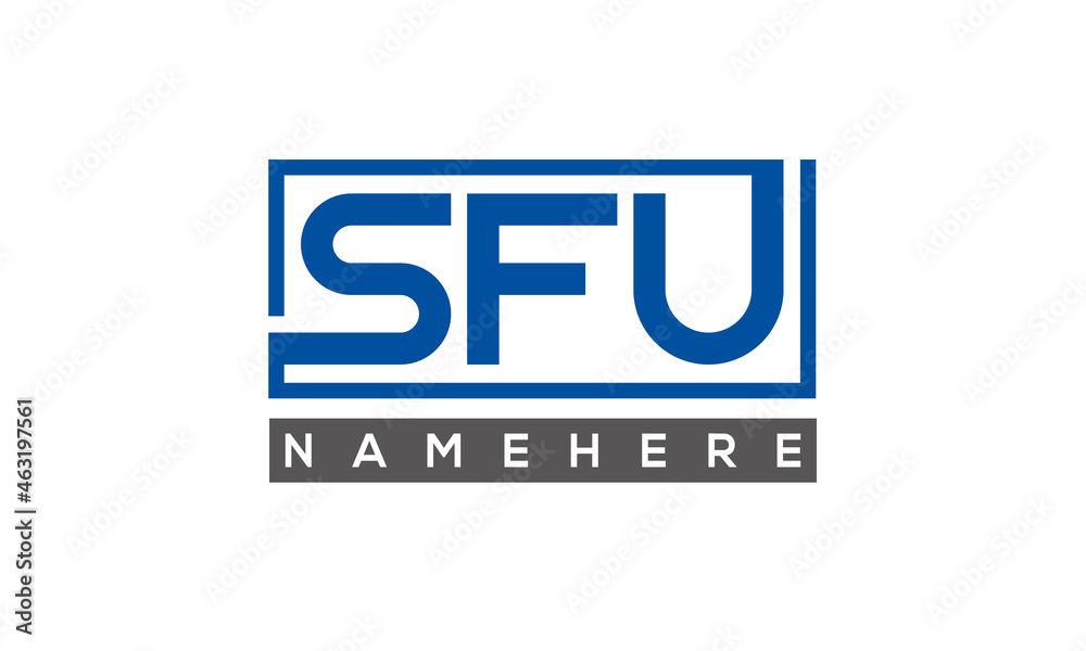 SFU creative three letters logo SFU creative three letters logo