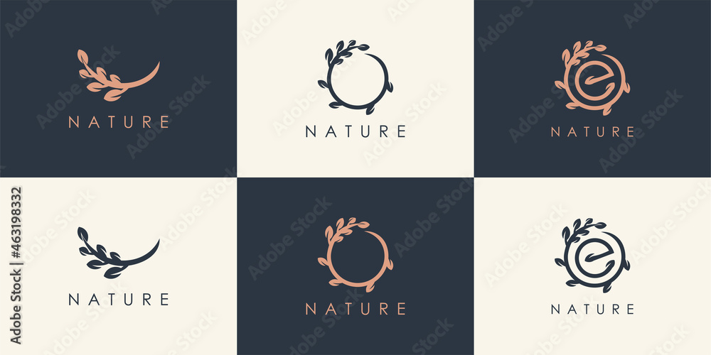 Set of abstract nature logo inspiration