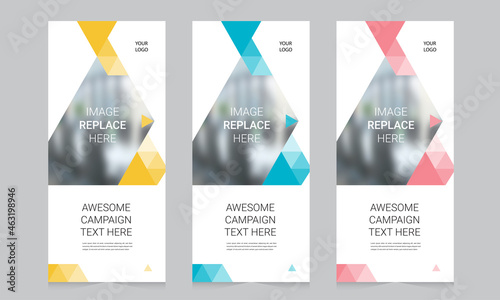 Roll up banner vector template