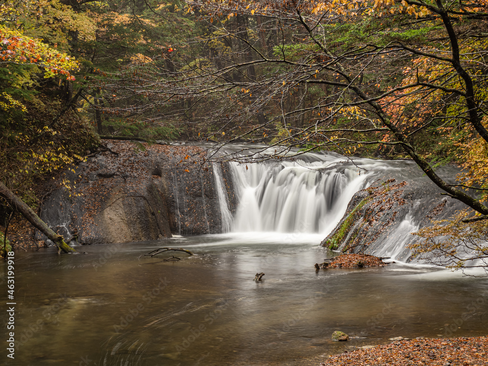 waterfall in autumn waterfall in autumn