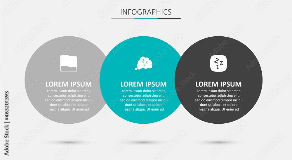 Set Sleepy, Pillow and . Business infographic template. Vector Set Sleepy, Pillow and . Business infographic template. Vector