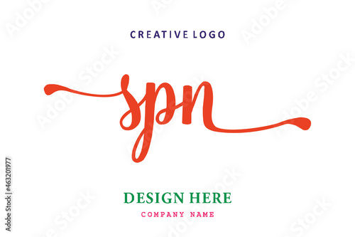 SPN lettering logo is simple, easy to understand and authoritative photo