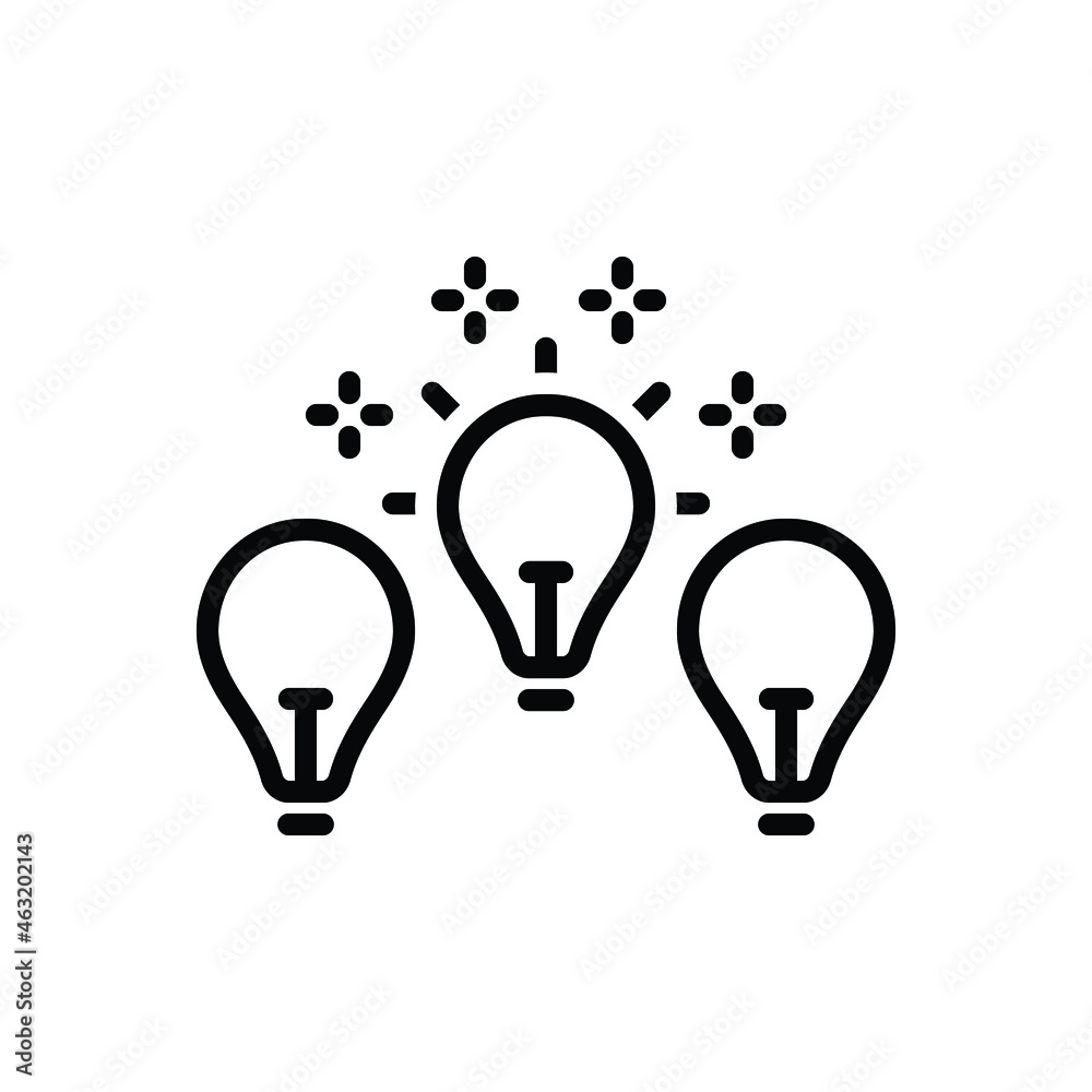 Black line icon for differently Black line icon for differently