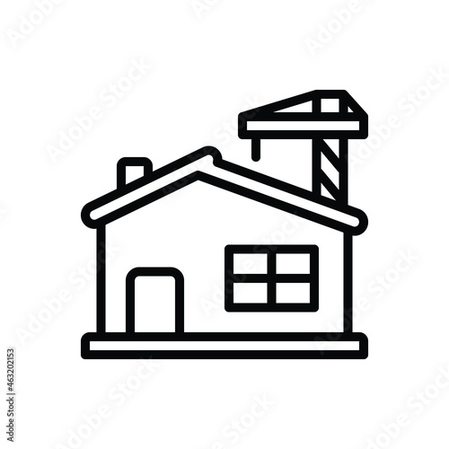 Black line icon for structural
